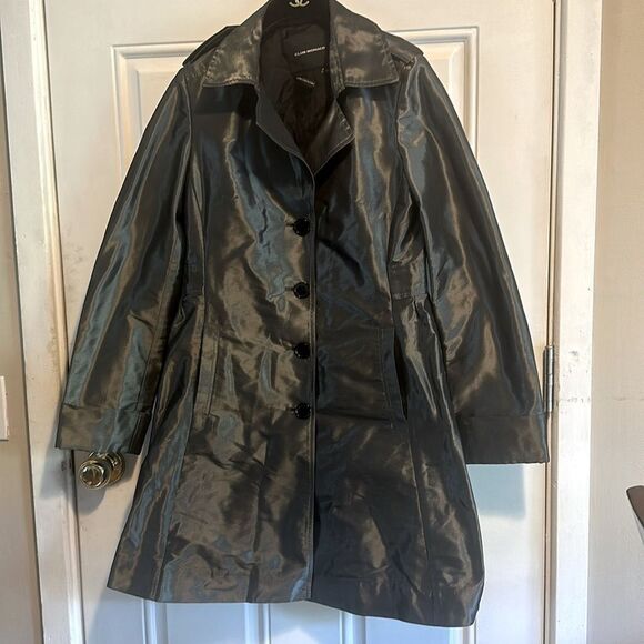 Club Monaco Jackets & Blazers - Club Monaco Jacket Silver Gun Metal Metallic Button up Sz M